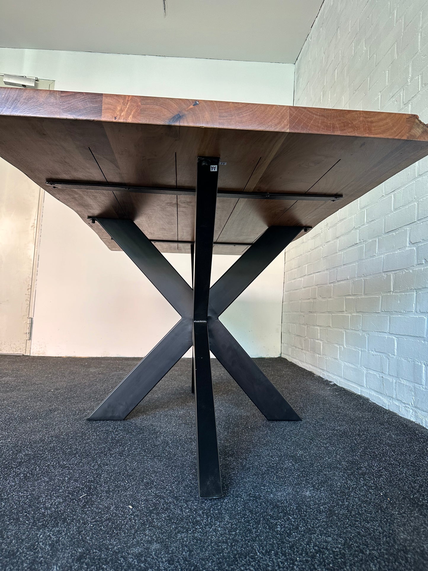Massivholz Esstisch Tischplatte Akazie VOLLHOLZ 5cm Dicke mit Baumkante 160cm x 90cm