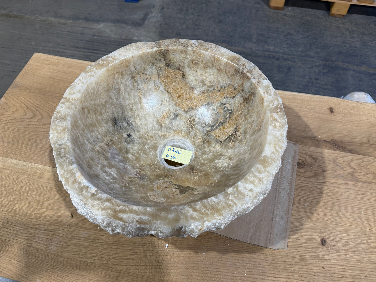 35 - 40cm Waschbecken aus Onyx – Ein echtes Unikat