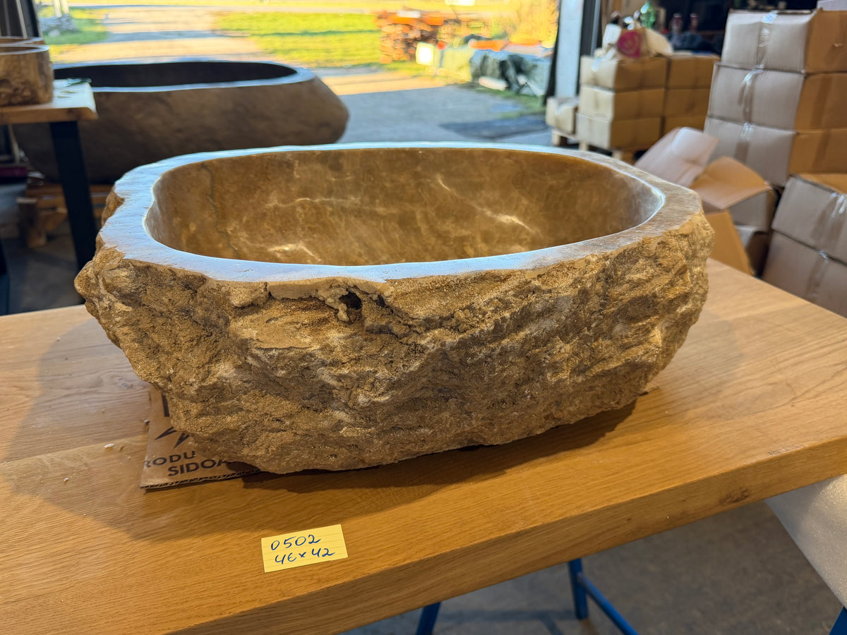 40 - 50cm Waschbecken aus Onyx – Ein echtes Unikat