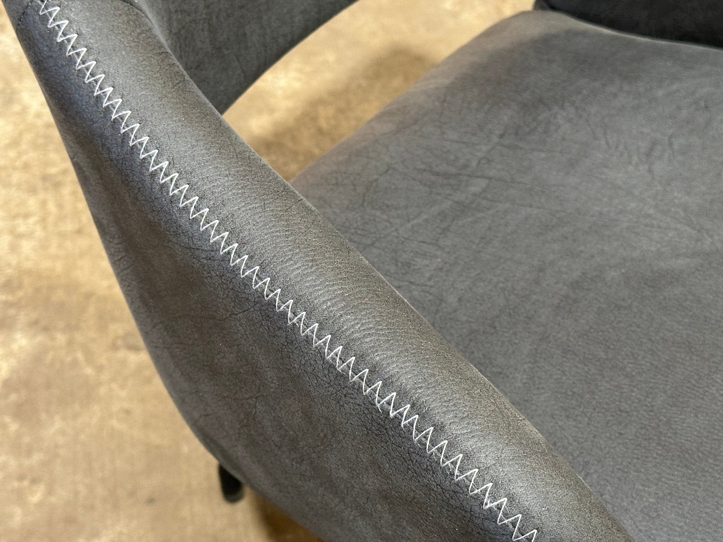 Armlehnen Drehbarstuhl „Hamburg“ | Kunstleder in Grau