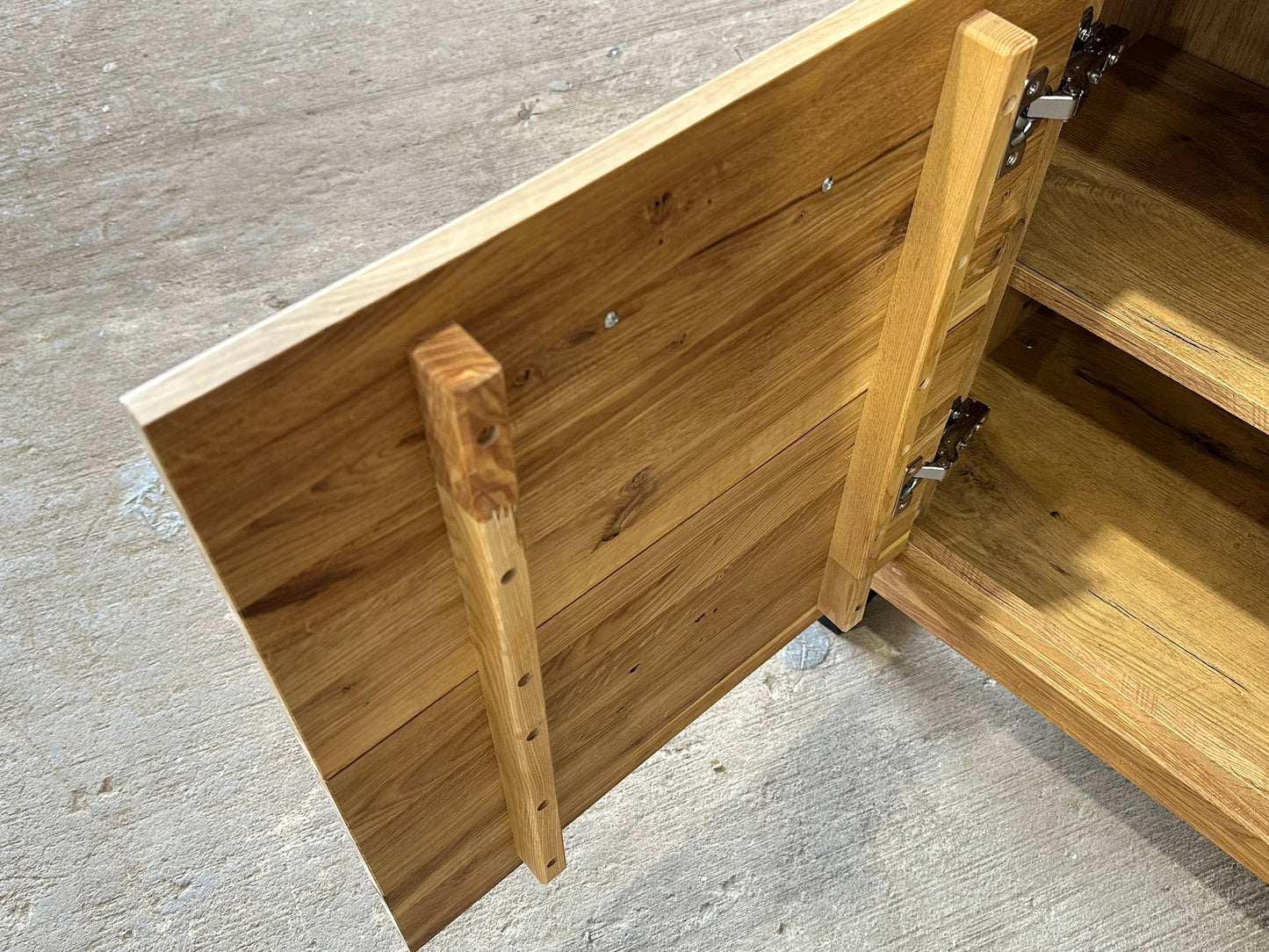 Highboard Massiv Holz Eiche Soft Close