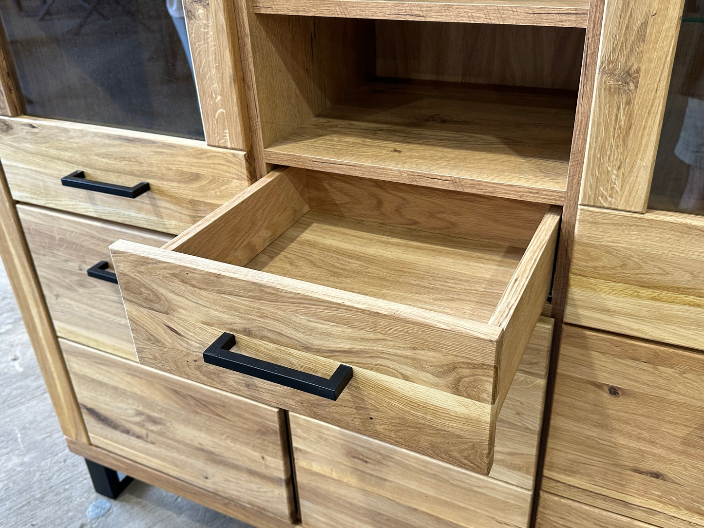 Highboard Massiv Holz Eiche Soft Close