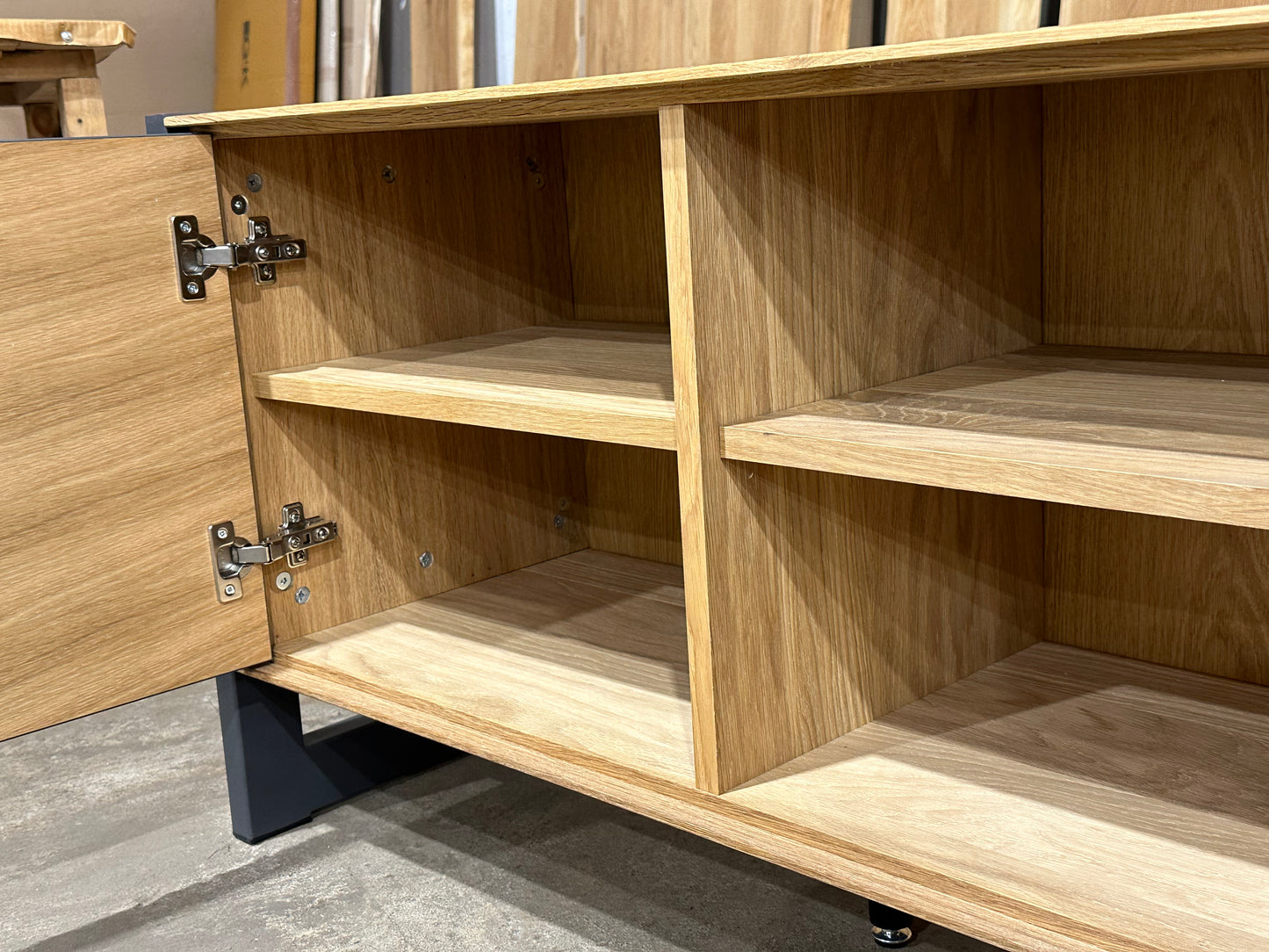 TV Lowboard Eiche Massiv Holz TV Kommode Soft Close