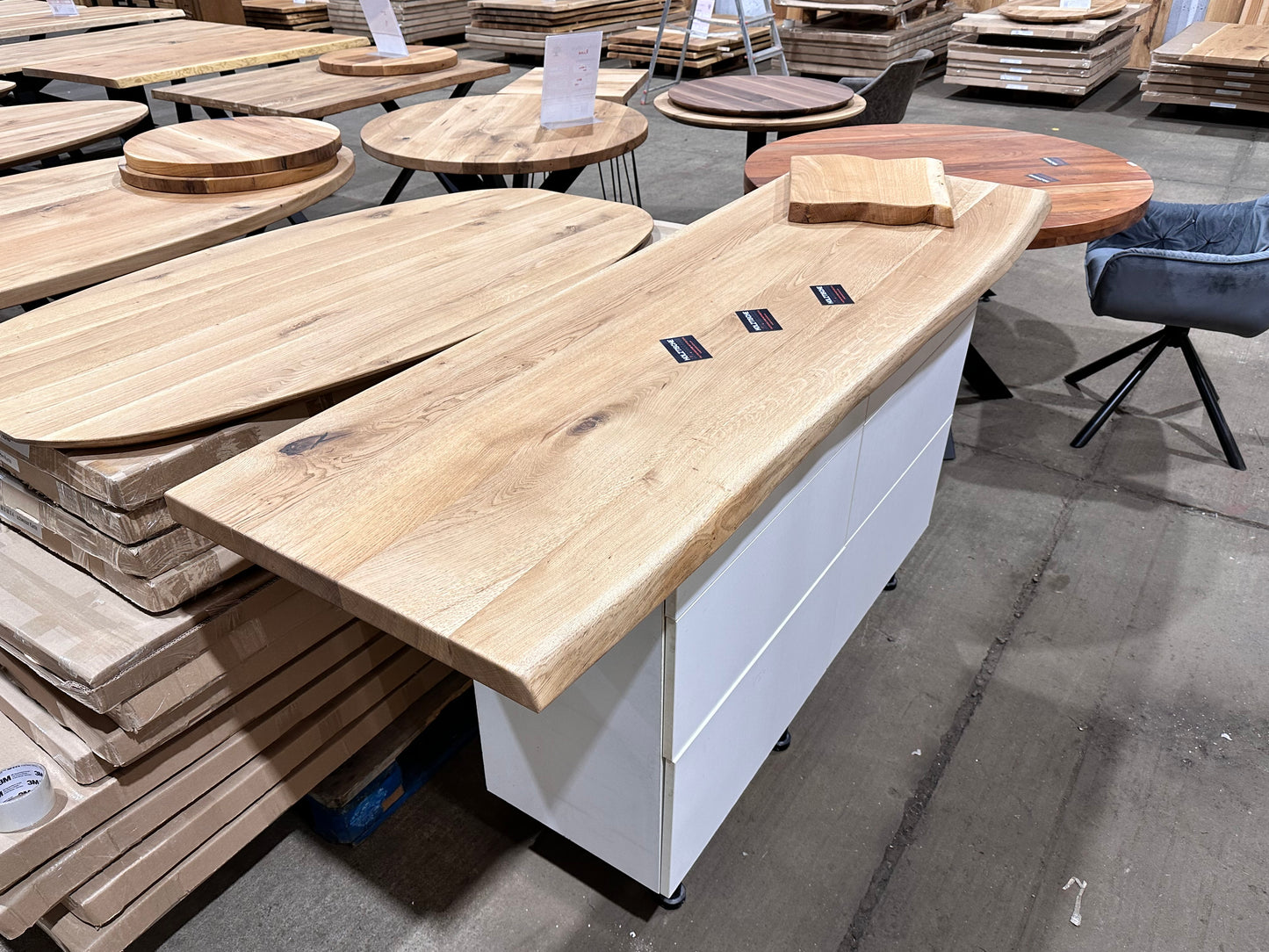 ARBEITSPLATTEN FÜR KÜCHE | BÜRO NACH MASS | Eiche VOLLMASSIV 4cm dicke