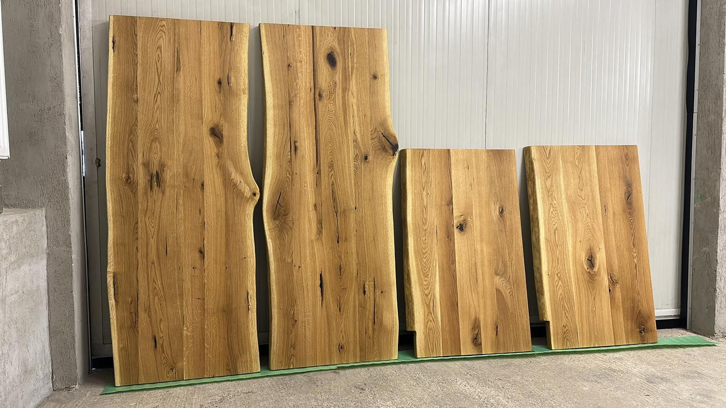 Esstisch Eiche 220x100 Baumkante mit Spider Beine | VollHolz 4cm