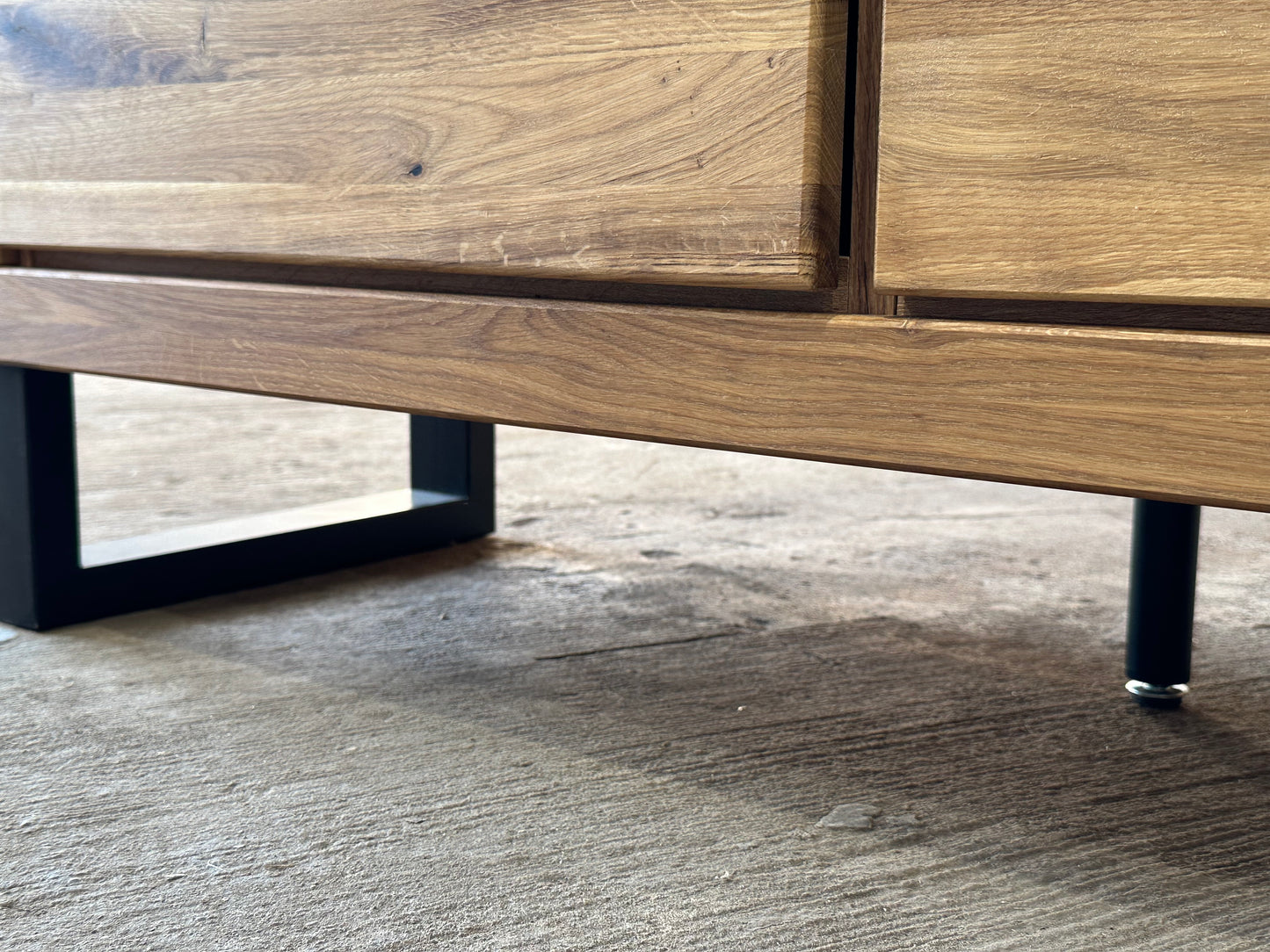 Highboard Massiv Holz Eiche Soft Close
