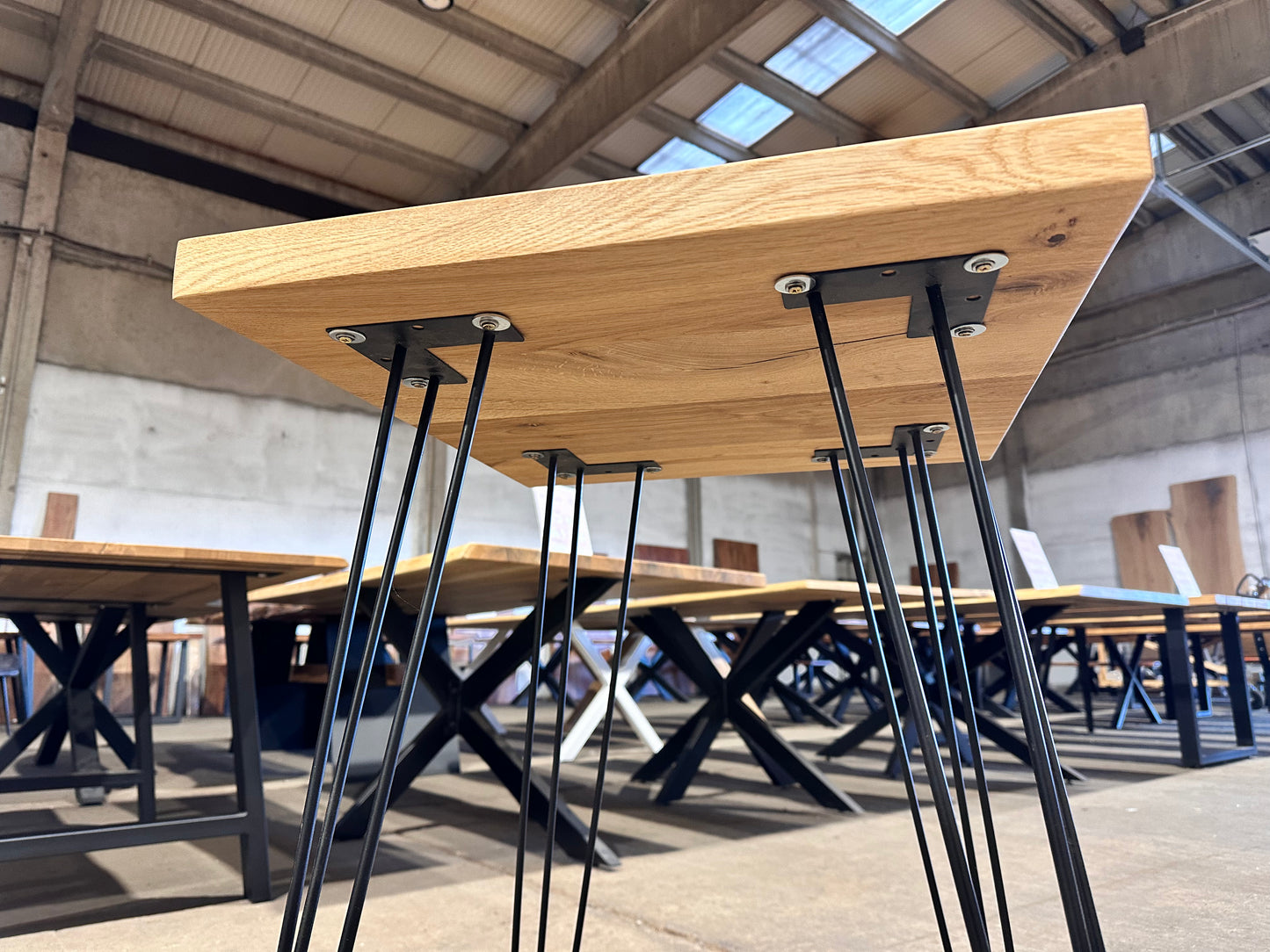 Kleiner quadratischer Tisch 52 cm x 58 cm inkl Beine | Eiche Massiv 4cm VollHolz