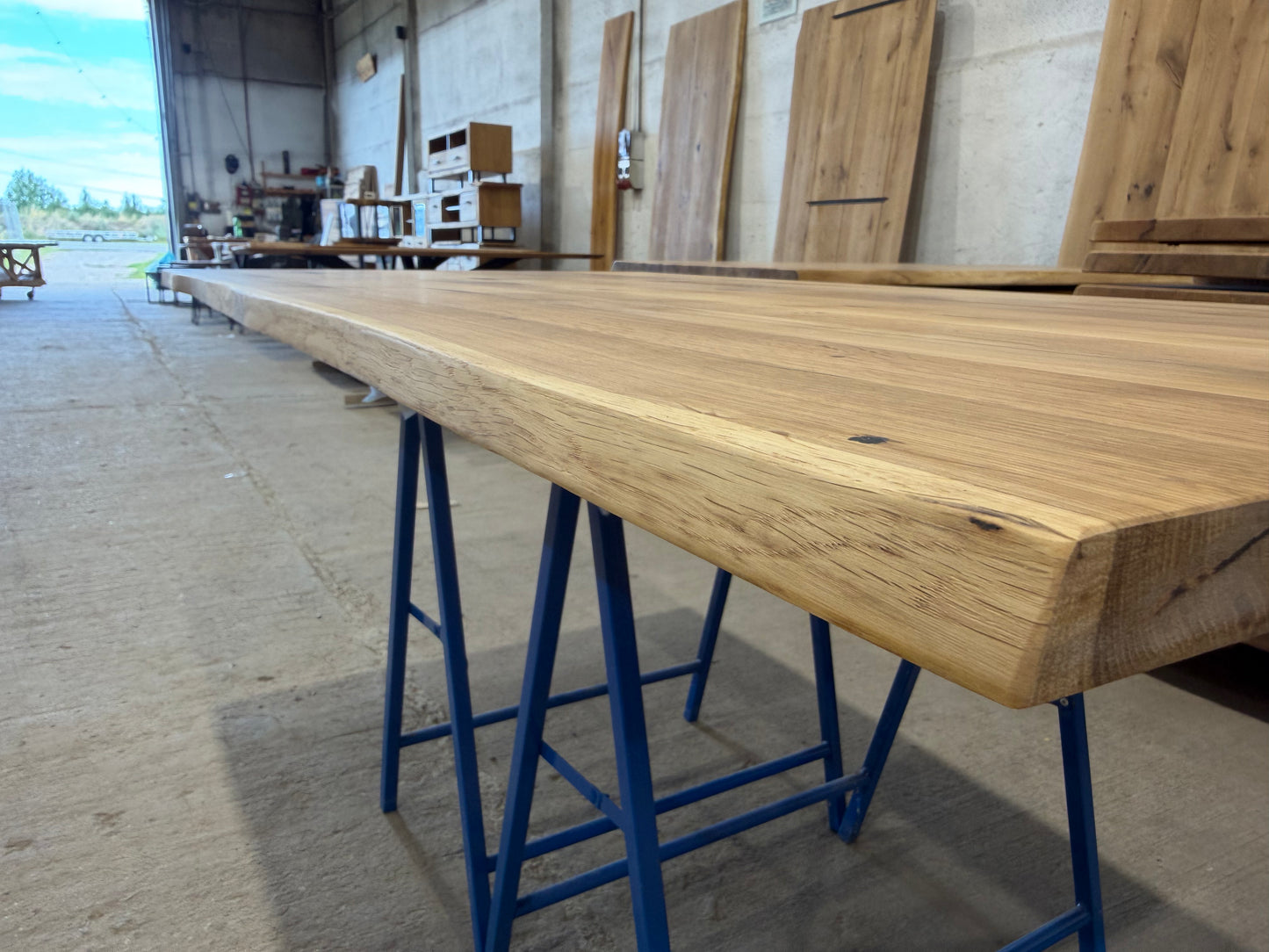 Massive Eiche Tischplatte & Esstisch mit Baumkante – 160 × 90 cm | 2,6 cm geölt