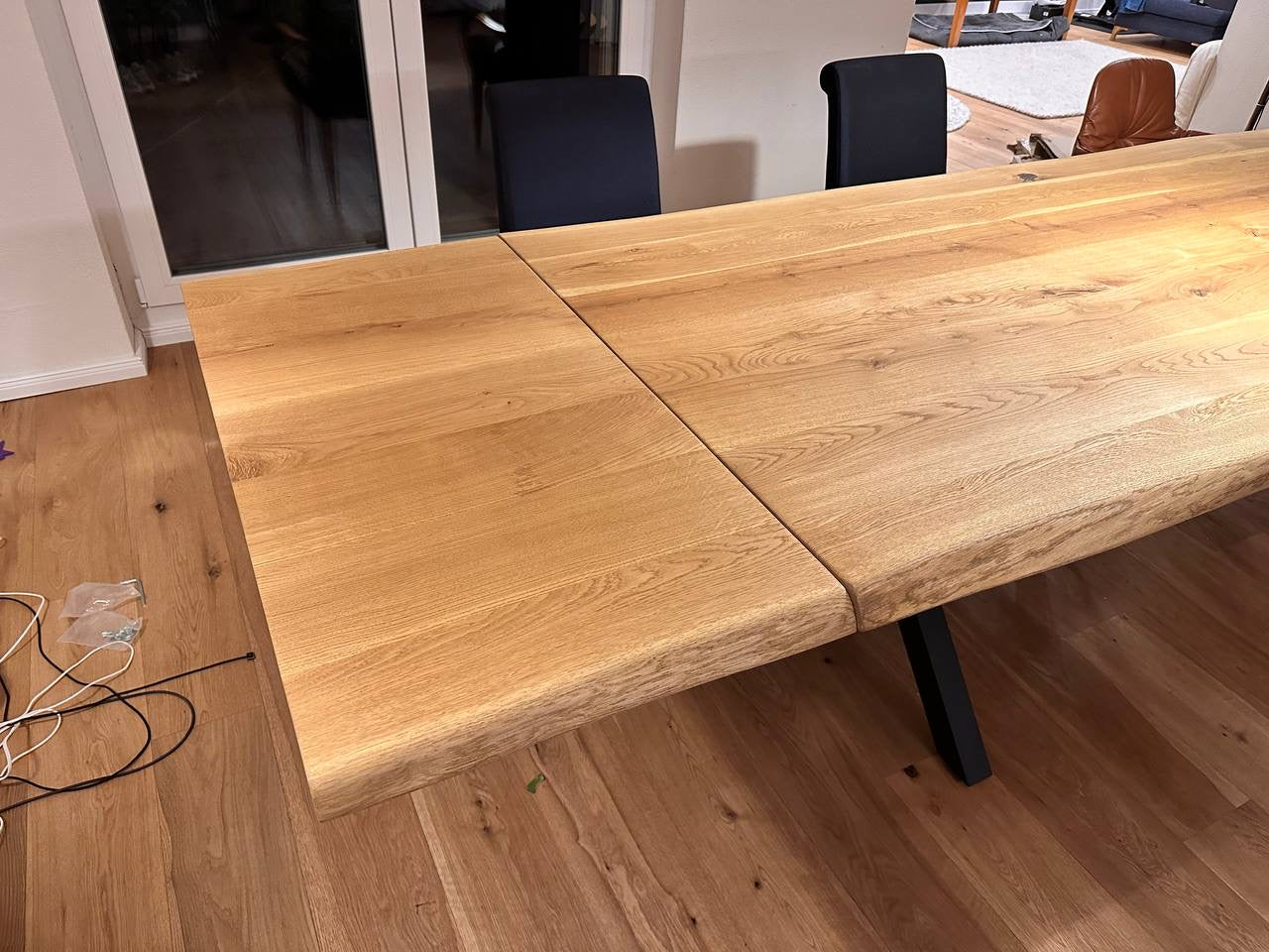 Ansteckplatte Eiche mit Baumkante Geölt