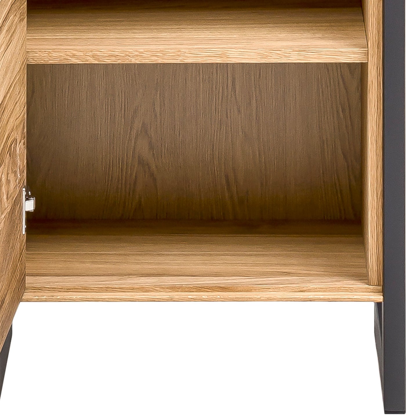 Vitrine Eiche Massiv Holz Soft-Close