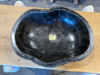 50-55cm Waschbecken aus versteinertem Holz – Ein Kunstwerk der Natur seit Millionen von Jahren