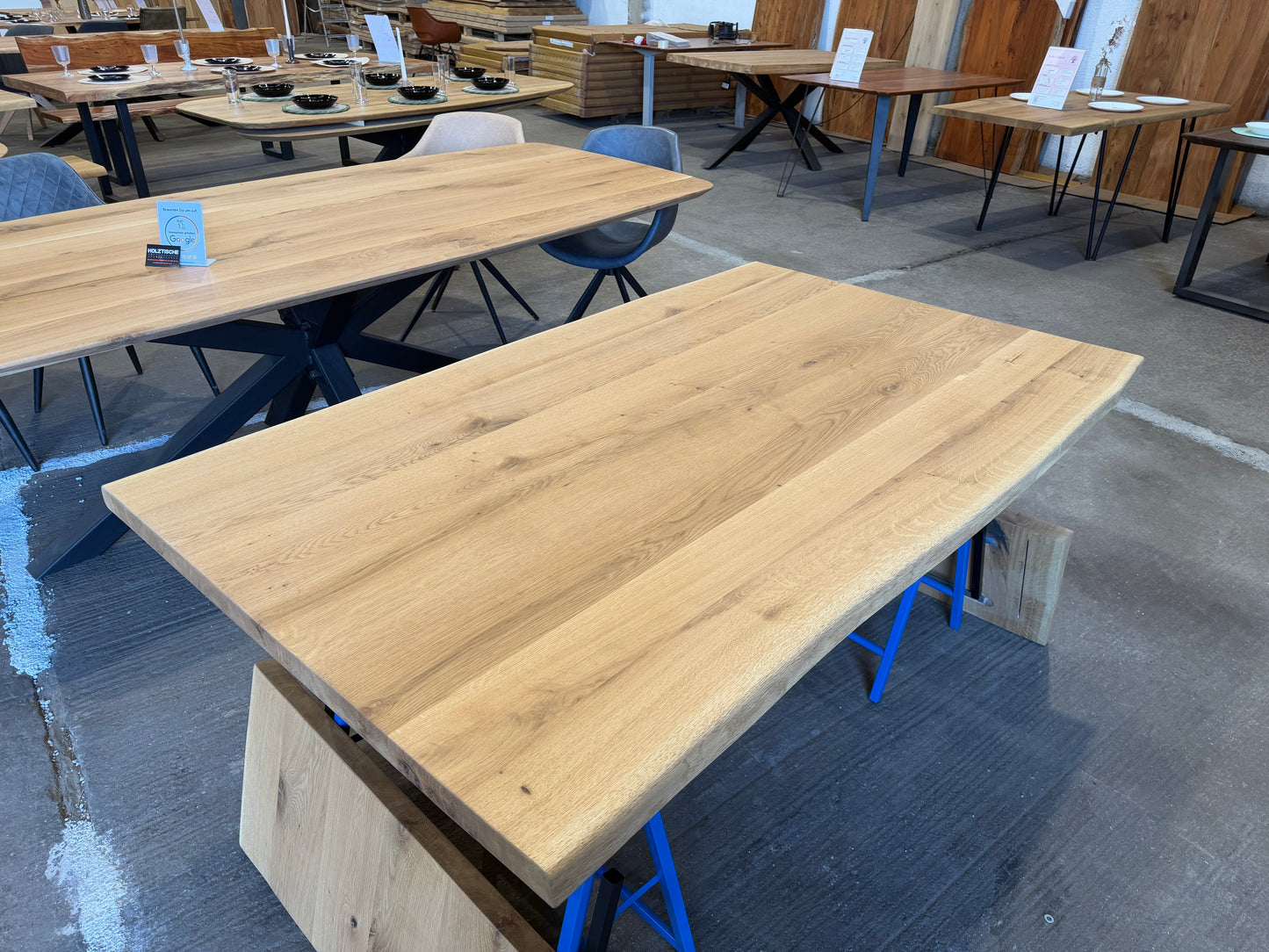 Eichentisch Ausziehbar 160 bis 240cm | Massivholz Esstisch mit Ansteckplatten