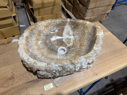 50-55cm Waschbecken aus Onyx – Ein echtes Unikat