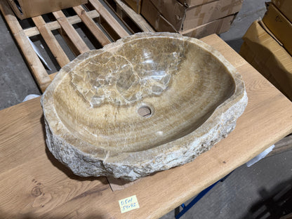 50-55cm Waschbecken aus Onyx – Ein echtes Unikat