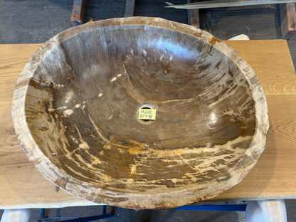 60cm Waschbecken aus versteinertem Holz – Ein Kunstwerk der Natur seit Millionen von Jahren