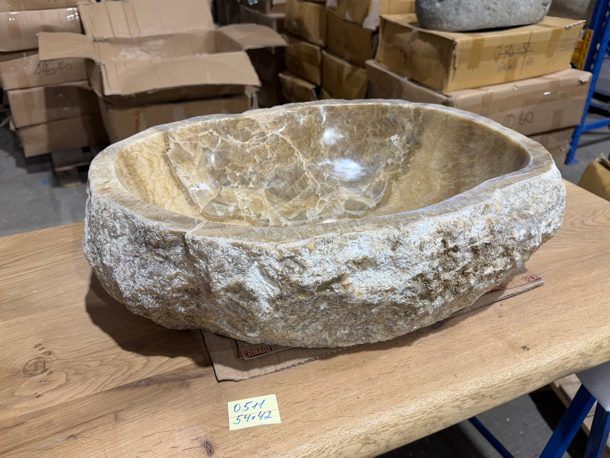 50-55cm Waschbecken aus Onyx – Ein echtes Unikat