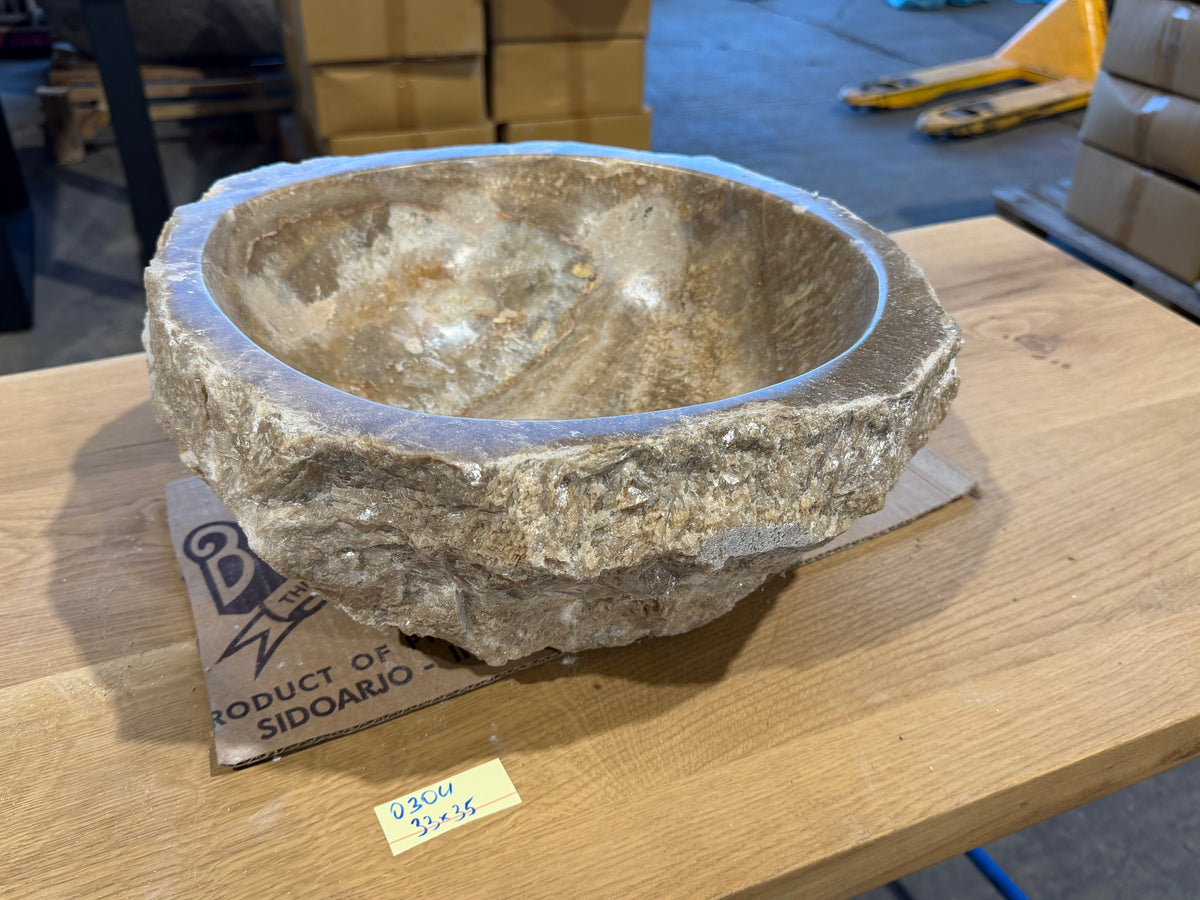 35 - 40cm Waschbecken aus Onyx – Ein echtes Unikat