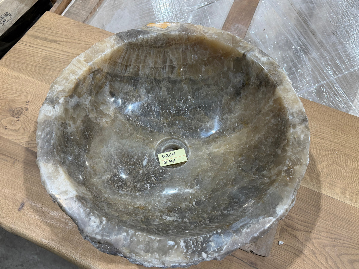 35 - 40cm Waschbecken aus Onyx – Ein echtes Unikat