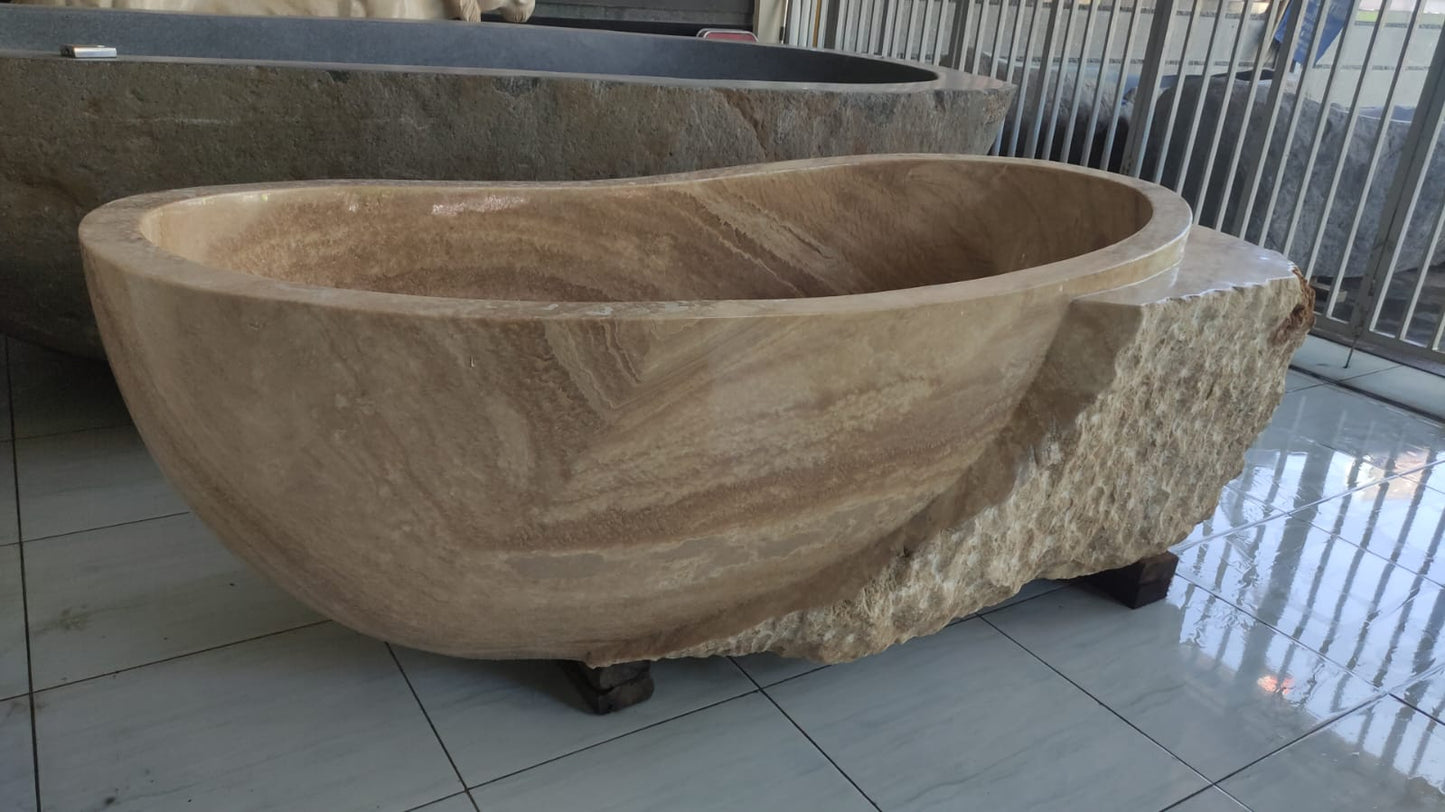 Imperium Onyx – Exklusive freistehende Badewanne aus Natur-Onyx