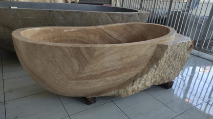Imperium Onyx – Exklusive freistehende Badewanne aus Natur-Onyx