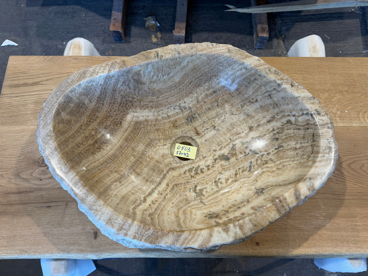 55-65cm Waschbecken aus Onyx – Ein echtes Unikat