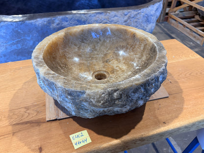 35 - 40cm Waschbecken aus Onyx – Ein echtes Unikat