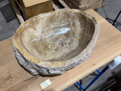 50-55cm Waschbecken aus Onyx – Ein echtes Unikat