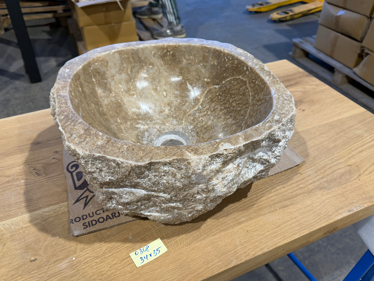 35 - 40cm Waschbecken aus Onyx – Ein echtes Unikat
