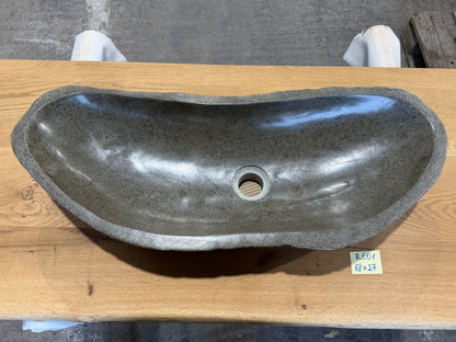Naturstein Design Waschbecken aus Flussstein in 40-70cm  – Einzigartiges Unikat