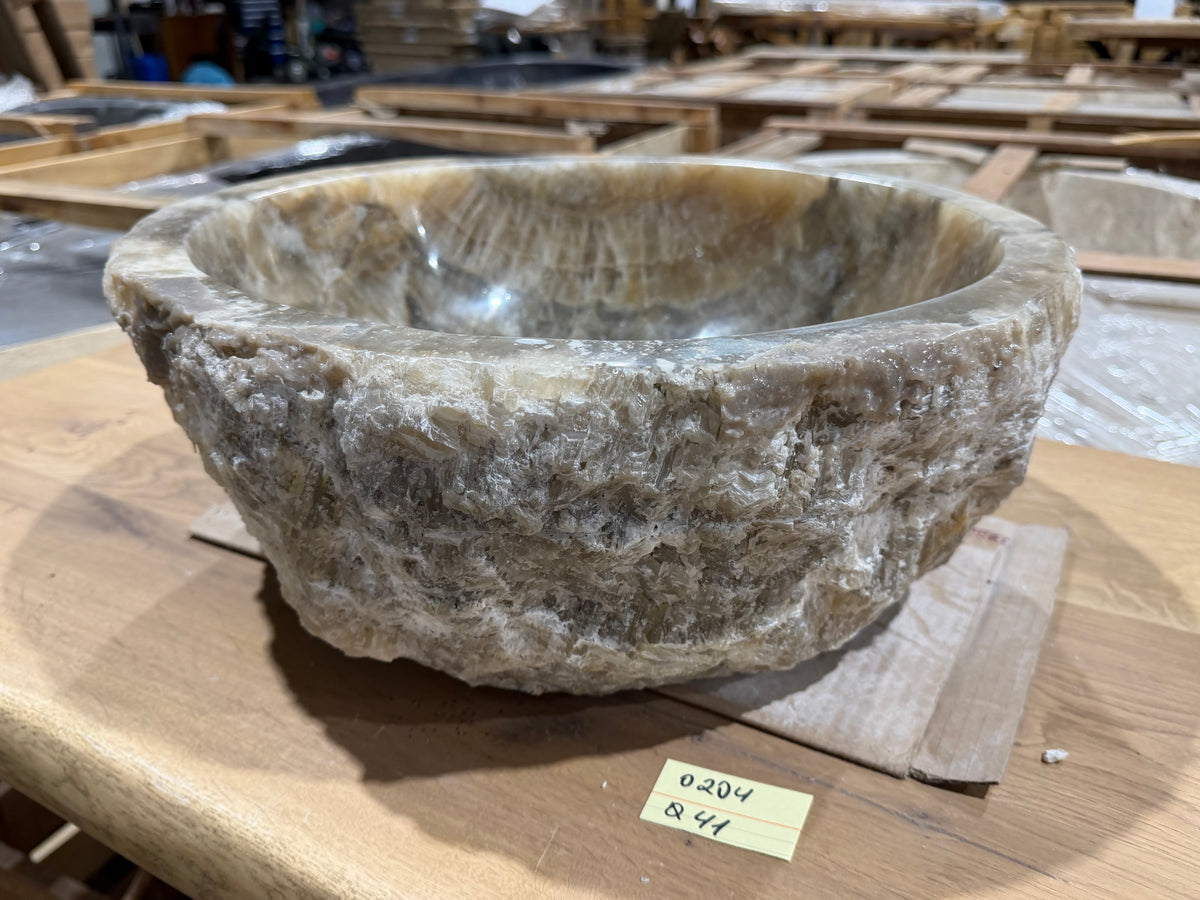 35 - 40cm Waschbecken aus Onyx – Ein echtes Unikat