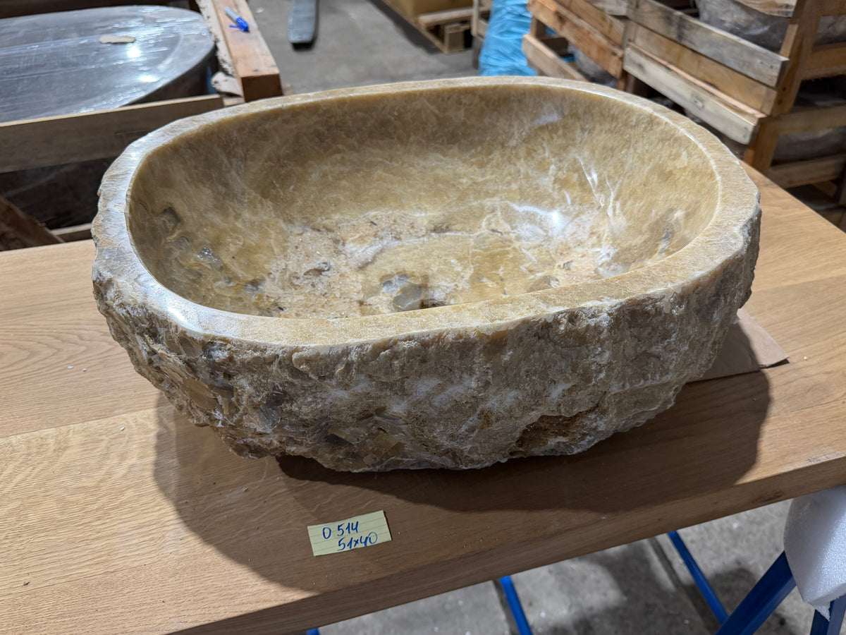 50-55cm Waschbecken aus Onyx – Ein echtes Unikat
