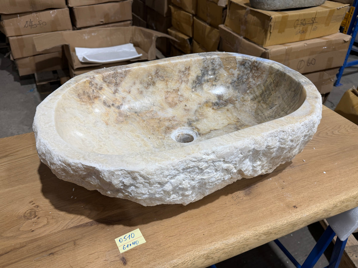 55-65cm Waschbecken aus Onyx – Ein echtes Unikat