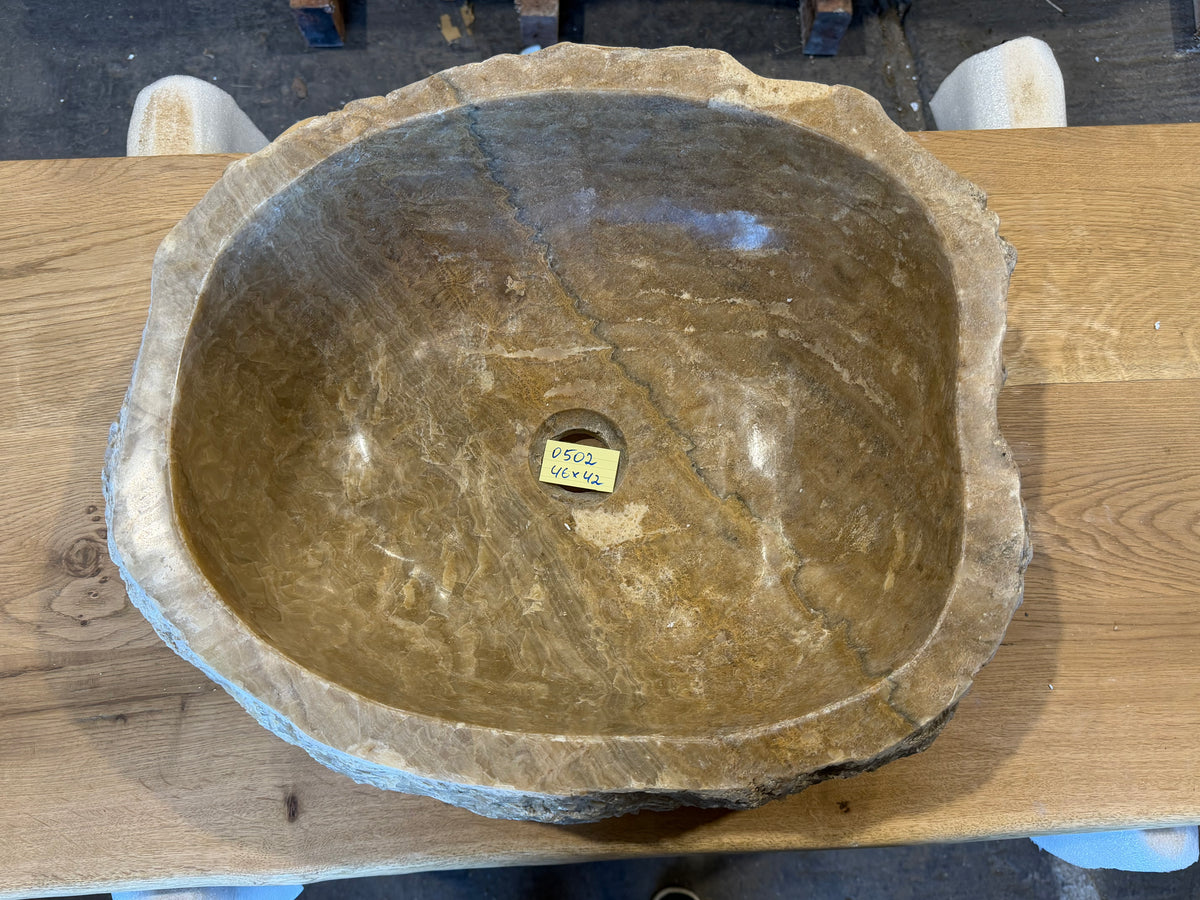40 - 50cm Waschbecken aus Onyx – Ein echtes Unikat
