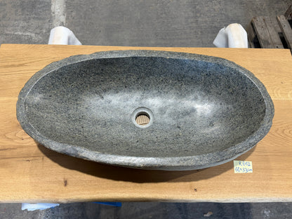 Naturstein Design Waschbecken aus Flussstein in 40-70cm  – Einzigartiges Unikat