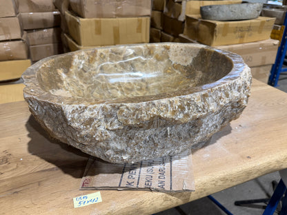 50-55cm Waschbecken aus Onyx – Ein echtes Unikat