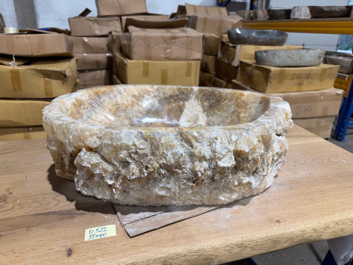 50-55cm Waschbecken aus Onyx – Ein echtes Unikat