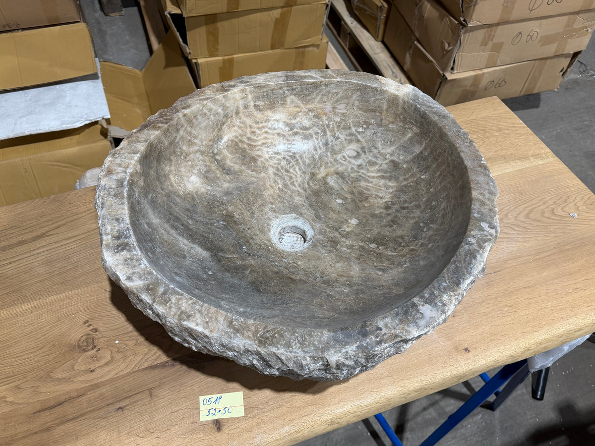 50-55cm Waschbecken aus Onyx – Ein echtes Unikat