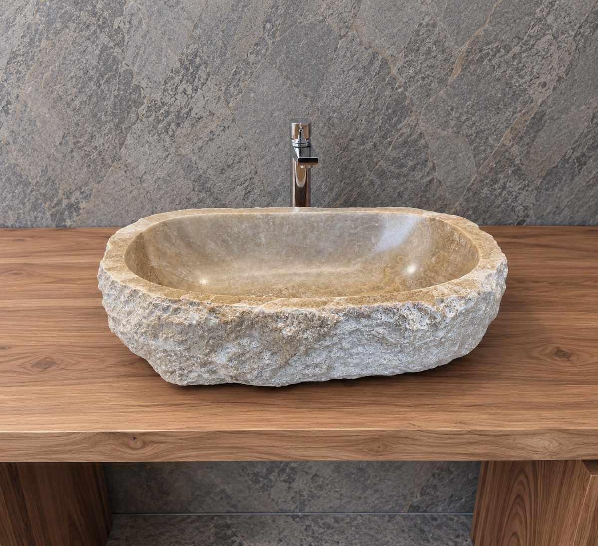 50-55cm Waschbecken aus Onyx – Ein echtes Unikat