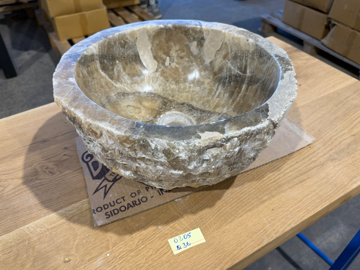 35 - 40cm Waschbecken aus Onyx – Ein echtes Unikat