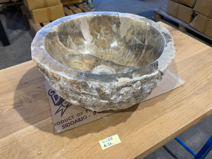 35 - 40cm Waschbecken aus Onyx – Ein echtes Unikat