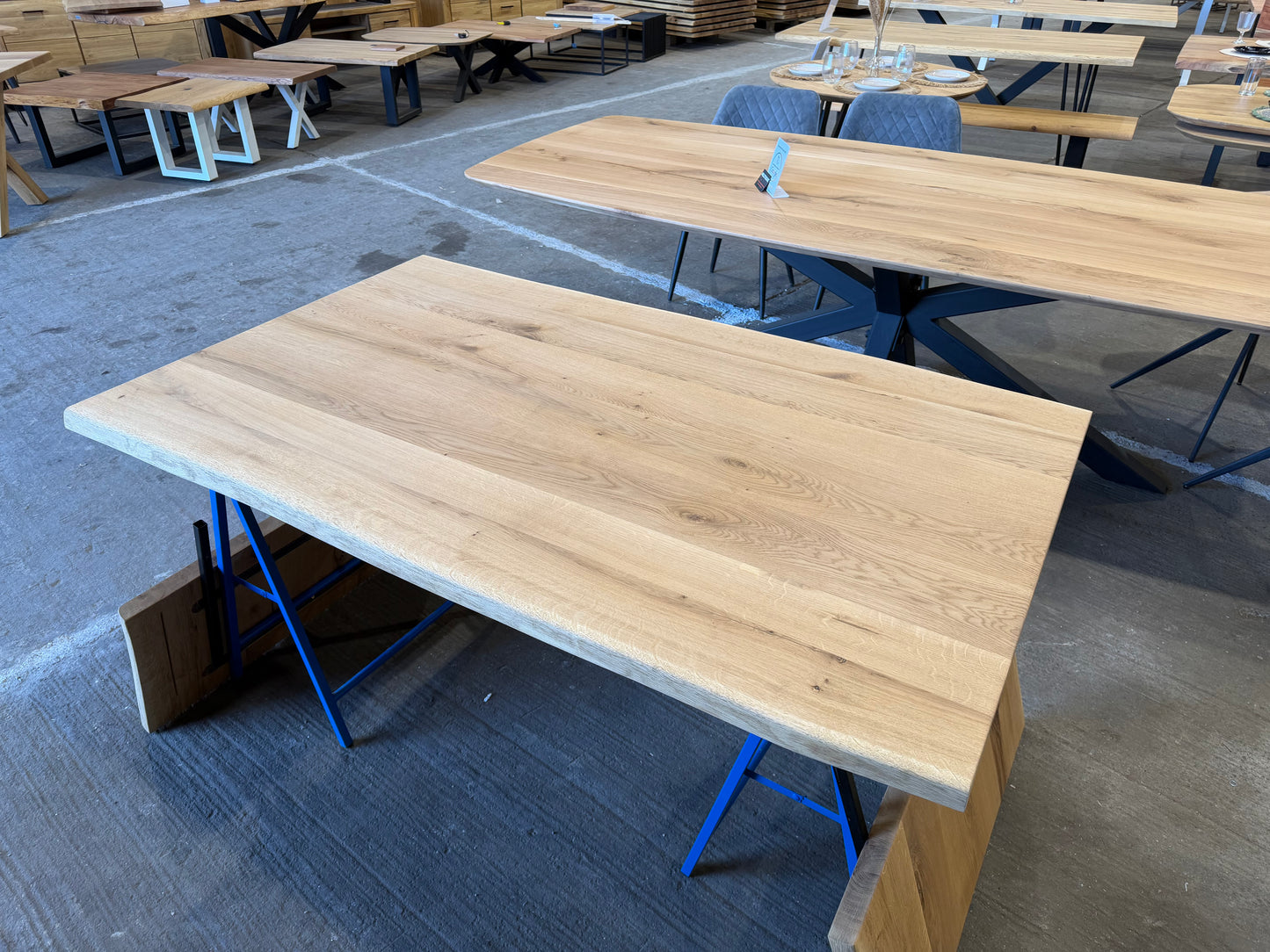 Eichentisch Ausziehbar 160 bis 240cm | Massivholz Esstisch mit Ansteckplatten