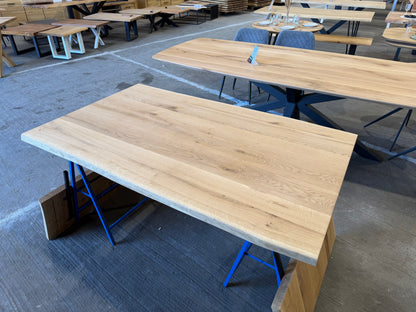 Eichentisch Ausziehbar 160 bis 240cm | Massivholz Esstisch mit Ansteckplatten