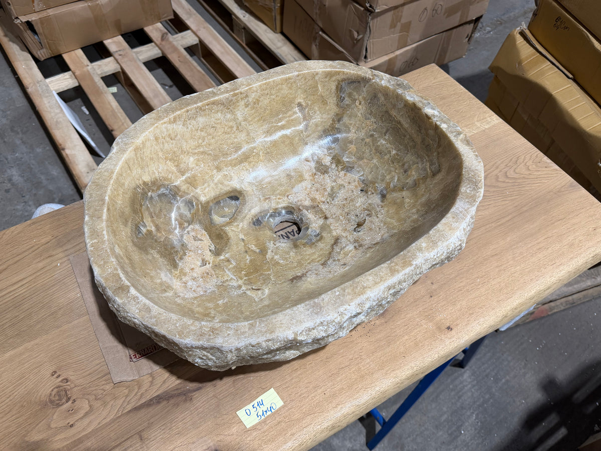 50-55cm Waschbecken aus Onyx – Ein echtes Unikat
