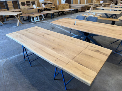 Eichentisch Ausziehbar 160 bis 240cm | Massivholz Esstisch mit Ansteckplatten