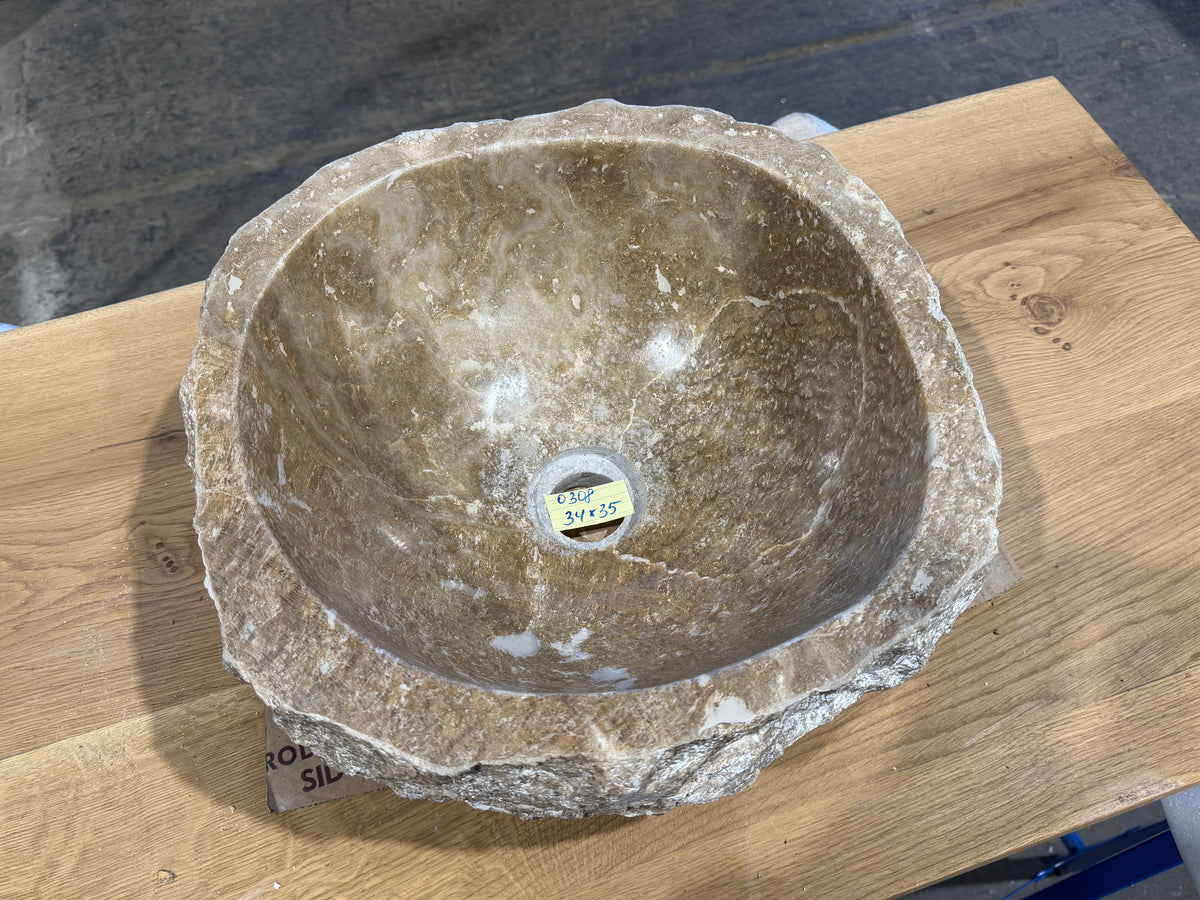 35 - 40cm Waschbecken aus Onyx – Ein echtes Unikat
