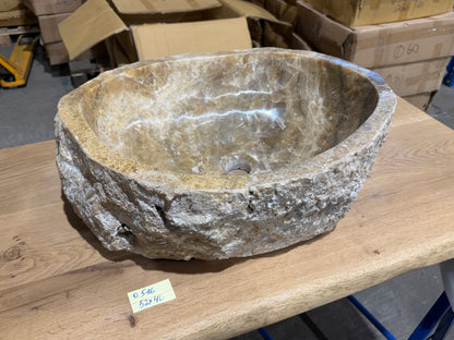 50-55cm Waschbecken aus Onyx – Ein echtes Unikat