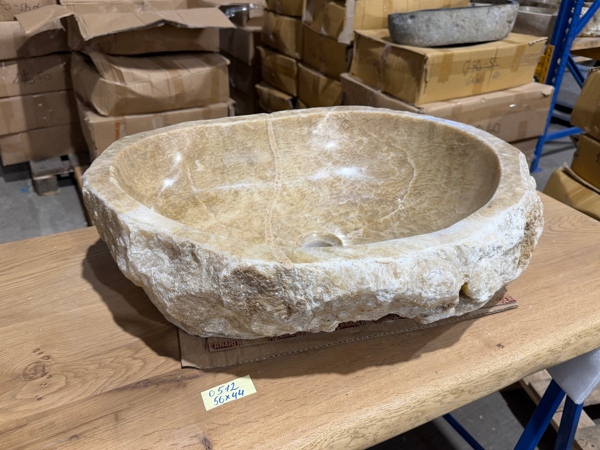 50-55cm Waschbecken aus Onyx – Ein echtes Unikat
