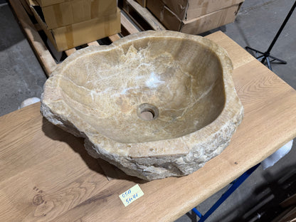 50-55cm Waschbecken aus Onyx – Ein echtes Unikat