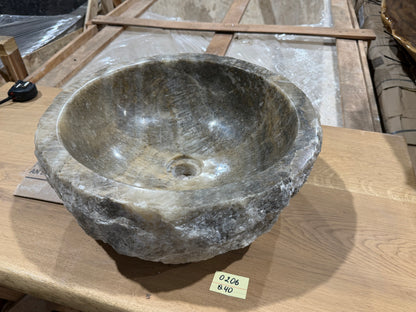 35 - 40cm Waschbecken aus Onyx – Ein echtes Unikat