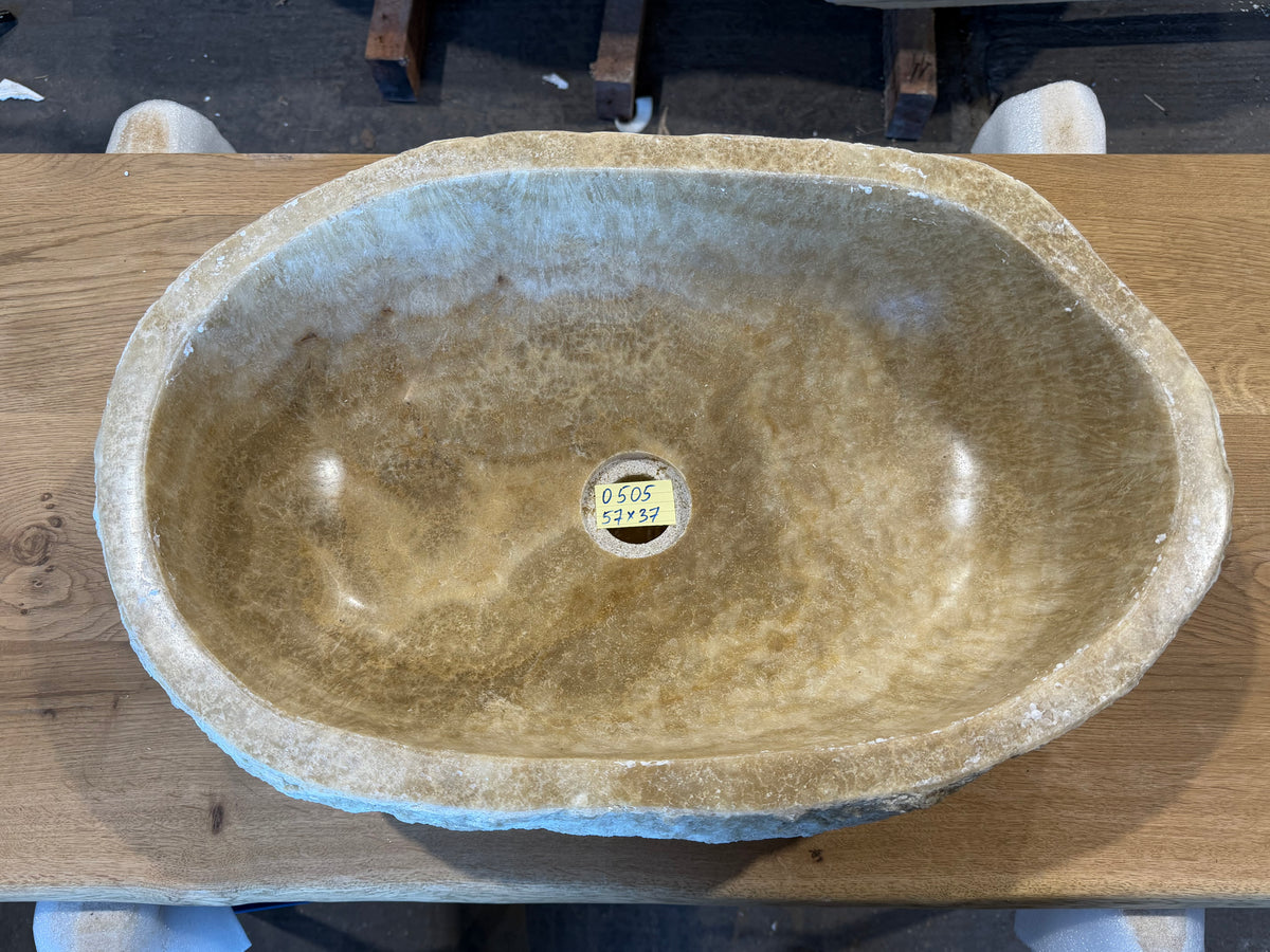 55-65cm Waschbecken aus Onyx – Ein echtes Unikat
